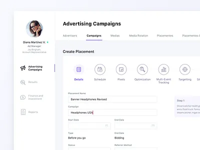 Dashboard for Advertising in Digital Media admin advertising dashboard dashboard design dashboard ui design design thinking desktop digital innovation photo social media ui ui ux design uidesign ux web