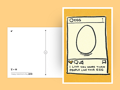 "I like you more than people like this egg" bay area design egg hellosign illustration oakland postcard texture valentine world record egg