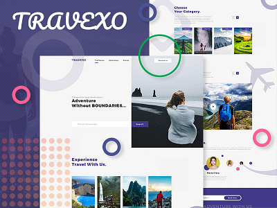 Travexo - Travel Landing Page Concept adventure color design dribbble holiday landing design landing page landing page concept landing page design modern web design specscale travel travel landing page travel website ui ux web website website builder website concept