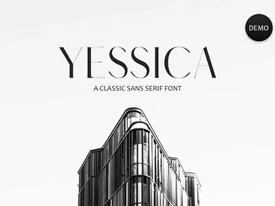 Yessica Sans Serif Font (Demo) book business clean cute fonts for print hand lettered fonts light logo fonts minimalist modern neat office otf regular sant serif sophisticated strict stylish ttf wedding fonts
