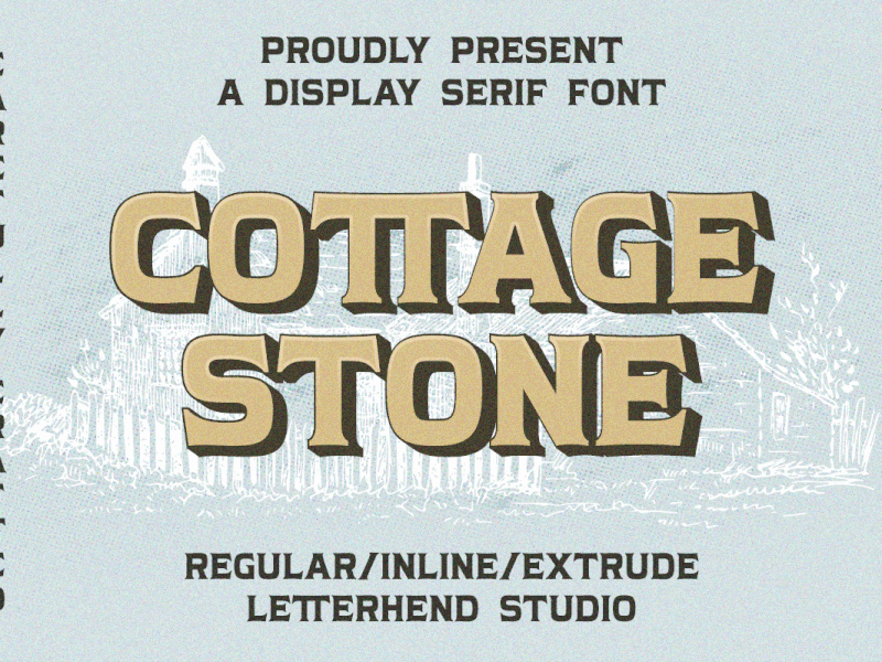 Cottage Stone - Display Serif Font freebies unique