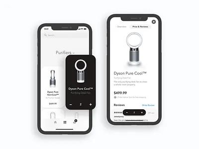 Dyson Shop black clean dyson e commerce ecommerce minimal ui ux white