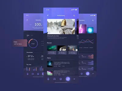 Astronomy app astronomy daily dashboard practice space uidesign