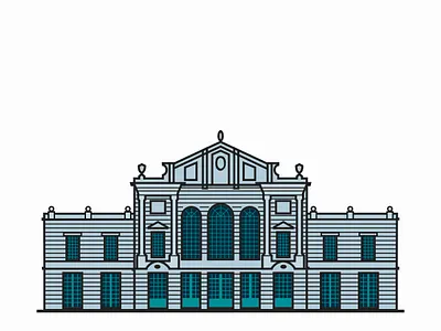 Old Market Hall - illustration affinitydesigner app buiding design illustration simple stroke ui vector