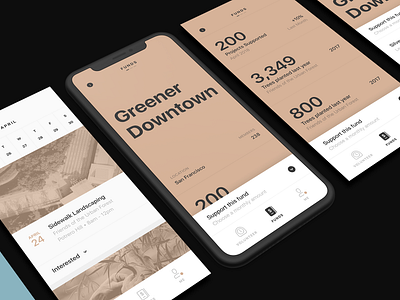 Donation App app clean design flat interface ios iphone minimal mobile mock up perspective photography type typography ui ux visuals