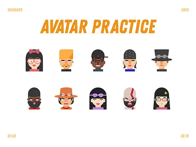 Avatar avatar design flat god of war icon one piece ui