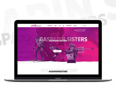 Biathlon team: Gasparin sister from Switzerland official website biathlon mobile olympic responsive ski snow sport swiss switzerland webdesign website winter