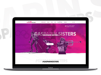 Biathlon team: Gasparin sister from Switzerland official website biathlon mobile olympic responsive ski snow sport swiss switzerland webdesign website winter