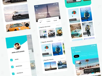 Travel App adventure destination exploration holidays mobile ui mobileapp tour travel travelapp travelui trip userinterface vacations