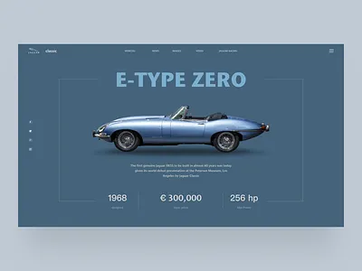Juguar Classic E-TYPE-0 car classic concept juguar ui web