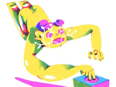 Curiosity art challenge curiosity daily illustration design doodle editorial illustration everyday art exploration girl hand drawn illustration mental poster illustration procreate