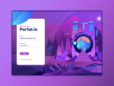 Login Page app design ecommerce form gradient homepage icon illustration login mobile purple sign up vector website