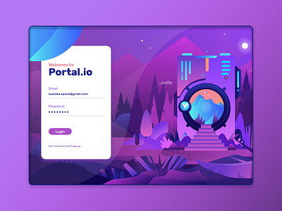 Login Page app design ecommerce form gradient homepage icon illustration login mobile purple sign up vector website