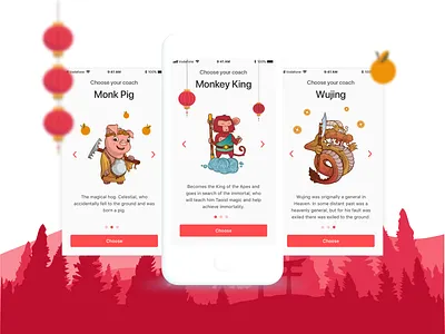 Jtc Shot For Case 2 art direction chinese chinese character chinese culture illustration agency illustration art director design ios learning learning app mobile mobile app design ui ux uidesign