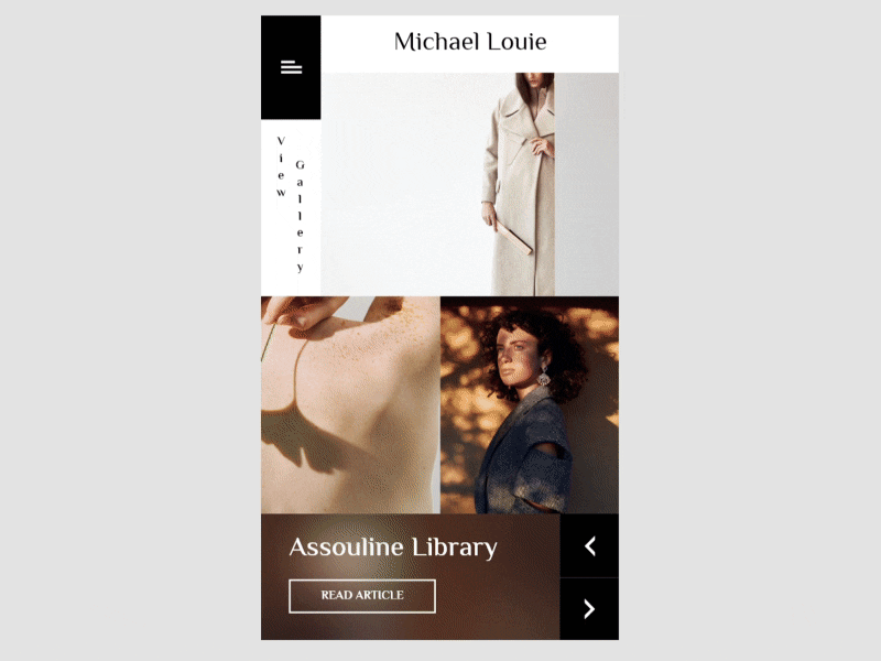 Portfolio Interaction adobe xd blur clean design dribbble fashion flat human inspiration interaction interaction design lookbook minimal portfolio typography ui ux warm color xd