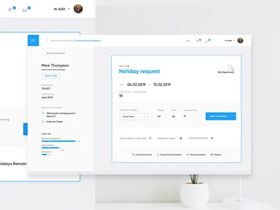 HR Request app application ui clean app design dashboard design dashboard ui ui uiux ux web design