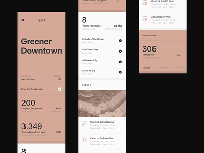 Fund Cards app clean design flat icon interface ios iphone minimal mobile type typography ui ux