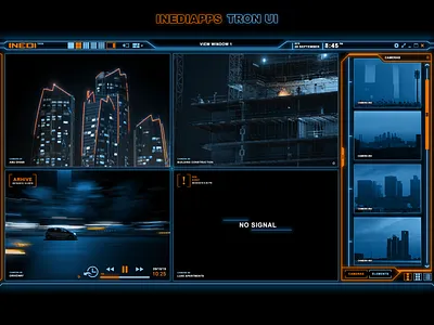 Camera monitoring app UI desktop app interface monitoring tron ui ui ux uidesign wpf xaml