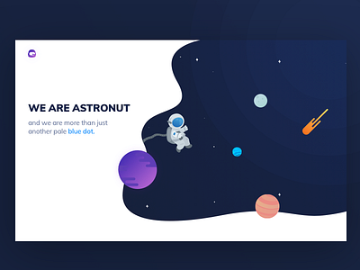 Astronut Website concept animation branding clean design flat free freebie icon illustration iphone logo mobile mockup psd template ui ux vector web website