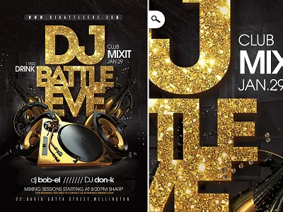 Dj Battle Night Flyer battle club dj eve event flyer mix music night party sound template
