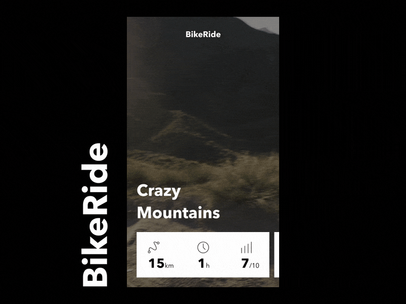 MountainBike Tracker App after affects animation app concept bike contest ios location map marker mountain bike track tracker video background