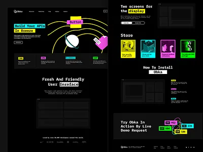 Obka UI/UX branding brands cmf coding design framework open source orbits space ui uiuxdesign ux web web page webdesign