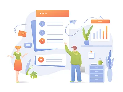 teamwork avatar character characters clothes collaboration colors design documents drawing emotion face icon illustration office paper people sketch ui vector woman