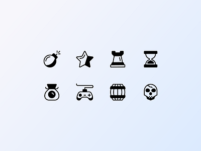 Video Games Icons barrel game gamepad hourglass icon icon set icons iconset iconsets illustration money bag skull star ui video game