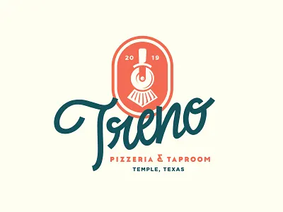 Treno Concept beer italian logo pizza pizza cutter taproom train wordmark