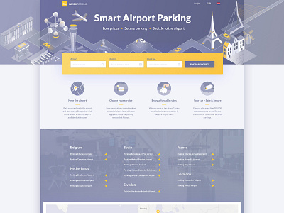 Quick Parking illustration ui ux vector