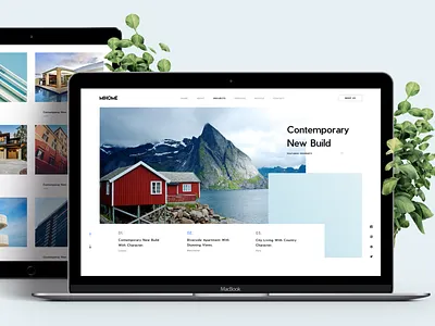 Mi Home - Free Download blog clean creative home house minimal portfolio design property simple sketch sketch template tranmautritam ui design web design white