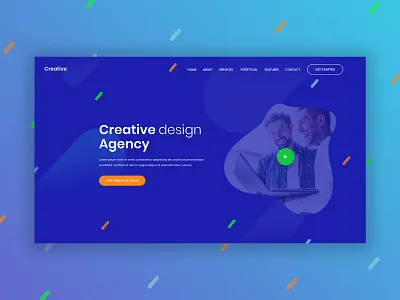 Creative Design Agency - Header agency branding branding agency clean colours creative design agency dribbble e commerce graphics graphics design header header design landing page layout minimal simple ui ux web apps web design