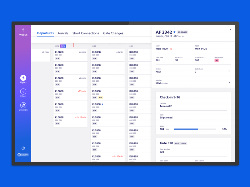 Example of Flights Dashboard