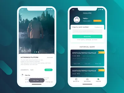 Information - top up App 2 flow inquire news app recharge ui 回答 应用 插图 设计