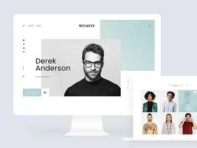 MI Talent :: Free PSD Template animated business clean clear creative fashion free download free psd template free theme freebie freebies minimal people portfolio simple talent theme tranmautritam ui design web design