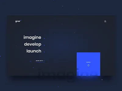 Website Hero agency blue circle clean dark galaxy geometric home minimal rectangular space square website