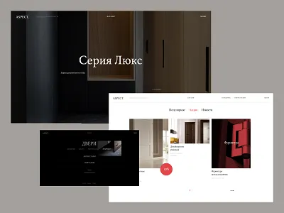 Aspect design desktop fullscreen minimal typo typography ui ux web website