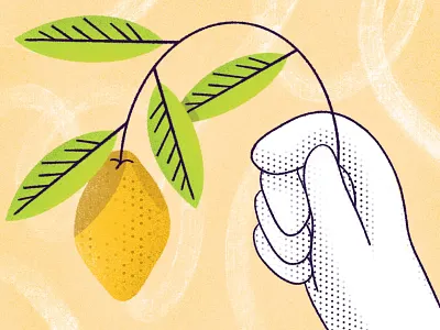 Lemonade 2d branding brush charachter custom darkcube design digitalart drawing hand illustration landing page lemon lemonade pattern texture ui ux vector web