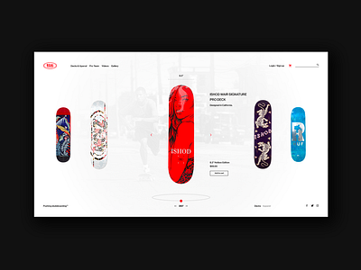 Real Skateboards Co. Deck Store 360 degree 360 view design e commerce e commerce design golden ratio golden ratio grid real skateboards shop skate deck skate shop skateboarding store store design typography ui uidesign ux uxdesign web design
