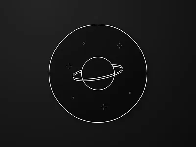 Space Coaster black and white circle coaster dark illustration planet space