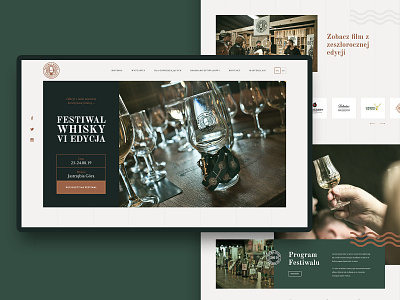 Whisky Festival Webdesign brown design gold green ui ux web webdesign whiskey whisky