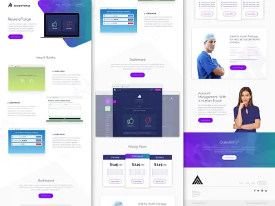 ReviewForge - Landing Page agency design marketing minimal ui ux web web design website