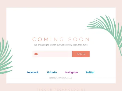 Coming Soon Page UI aftereffects animation comingsoonpage design ui userinterface web