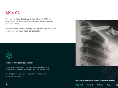 Able Company marketing site concept branding marketing site web wordmark