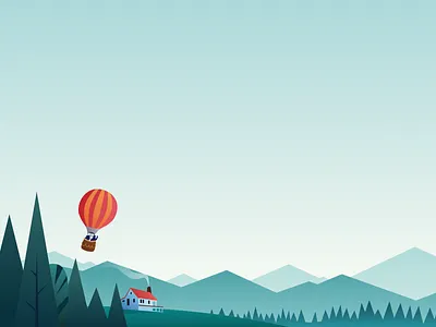 Mountain Scene cabin calm illustration mountain nature outdoor subtle