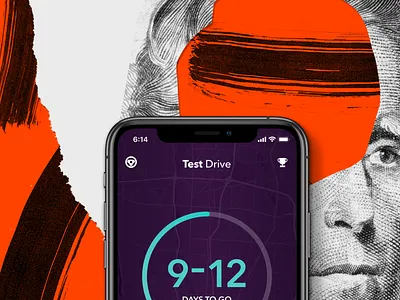 Better Rates app brush car app car insurance money orange paint brush root savings test drive texture zine