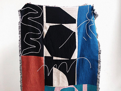 Throw & Co black blue bold design green illustration orange pattern pink shape shapes texture white