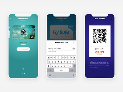 Z App loyalty and scanning app card iphone mobile mobile app mobile app design qrcode scan