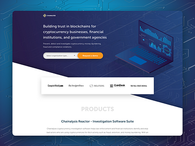 Chainalysis Shot api cro cryptocurrency financial leadgen saas tech ui ux