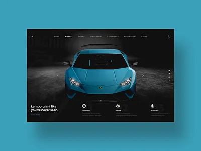 Lamborghini UI clean dailyui design challenge lamborghini luxury minimal modern simple social media sports car ui ui design ui designer user interface ux design web design